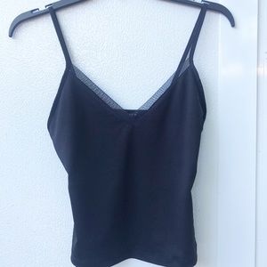 Fancy black spaghetti strap top